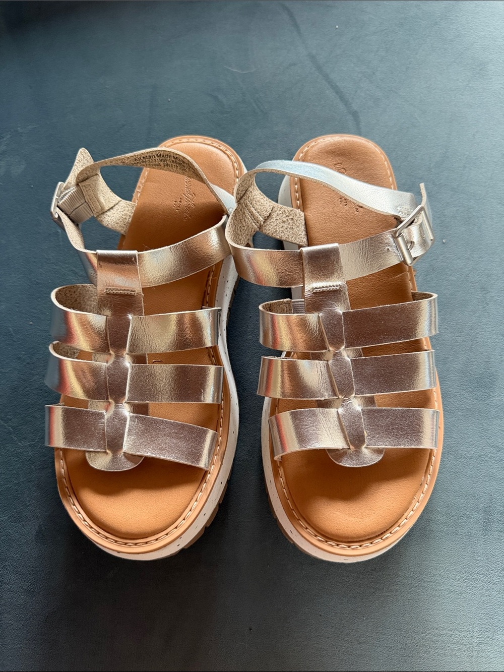 Universal Thread Kids Metallic Rose Gold Strappy Sandals